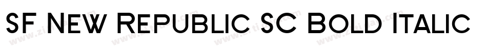 SF New Republic SC Bold Italic字体转换
